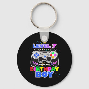 Chaveiro Birthday Boy Level 7 Unlocked Video Game 7 Birthda