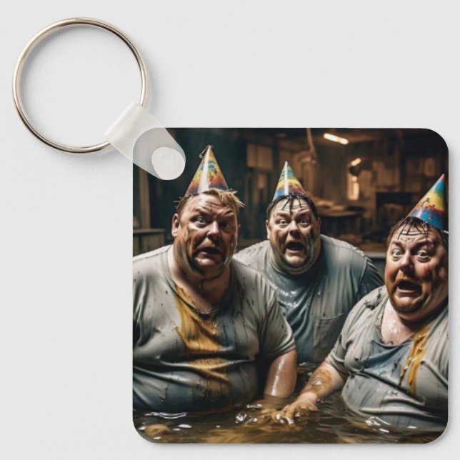 Chaveiro Birthday Mess – Funny Keychain (Frente)