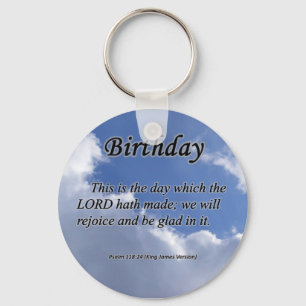 Chaveiro Birthday Psalm 118-24
