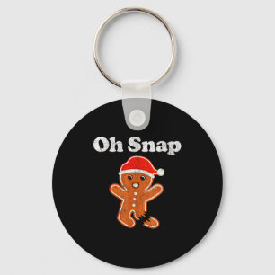 Chaveiro Biscoito de Gengibre Divertido Oh Snap Natal Cos