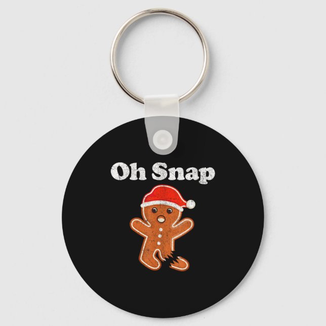 Chaveiro Biscoito de Natal Gingerbread Man Oh Snap Cos (Frente)