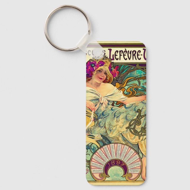 Chaveiro Biscoitos Lefevre-Utile por Alphonse Mucha (1896) (Frente)