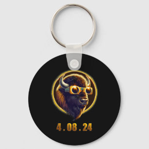 Chaveiro Bison Buffalo Vestindo Gles Solar 2024 Eclipse