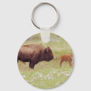 Chaveiro Bison e Calf em Yellowstone