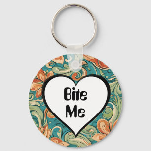 Chaveiro Bite-me Engraçado Coração Retrorna Insuave Design
