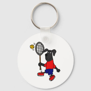 Chaveiro BJ - Cachorro Engraçado Jogando Tênis