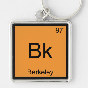 Chaveiro Bk - Símbolo de Elemento de Química de Berkeley 