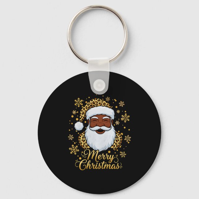 Chaveiro Black African Afro American Santa Claus Christmas  (Frente)