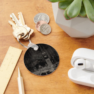 Chaveiro Black and Taupe Distress Skyline Veneice Itália