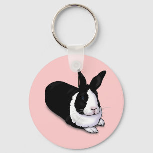 Chaveiro Black and White Rabbit