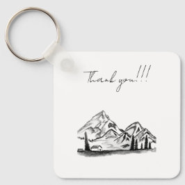 Chaveiro black and white sketch of Mountains