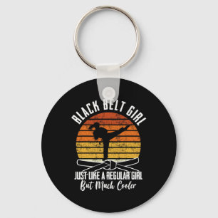 Chaveiro Black Belt Girl Karate Black Belt Promoção Black B