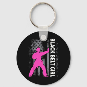 Chaveiro Black Belt Girl Karate Jiu Jitsu Taekwondo Martial