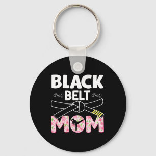 Chaveiro Black Belt Mãe Floral Tkd Taekwondo Karate Martial