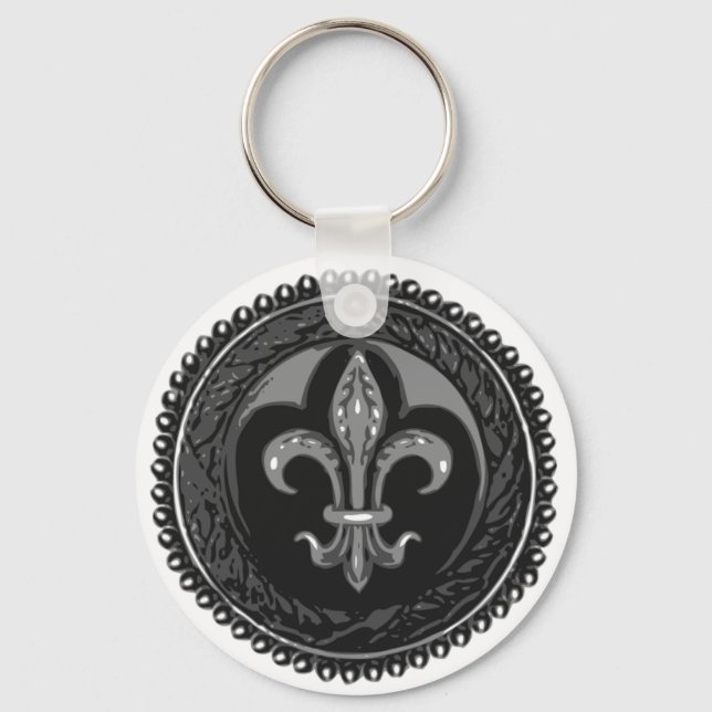 Chaveiro Black Cameo Fleur de lis (Frente)