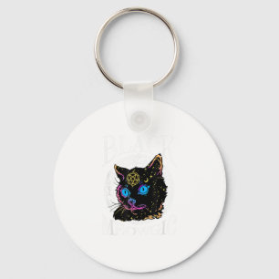 Chaveiro Black Cat Meowgic, Bruxa de Halloween, Caneta de b