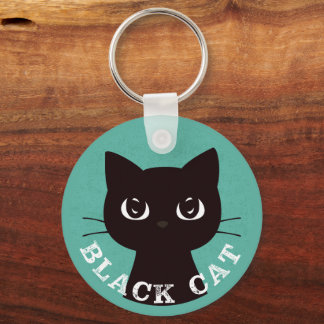Chaveiro BLACK CAT | Minimalist Modern Pop Black Cat