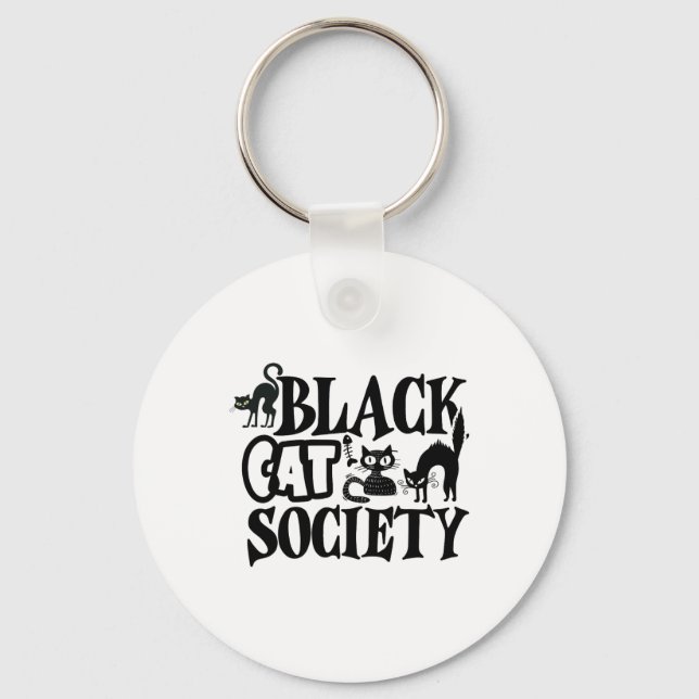 Chaveiro Black Cat Society (Frente)