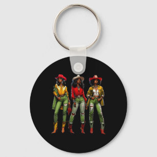 Chaveiro Black Cowgirl Western Rodeo Melanin