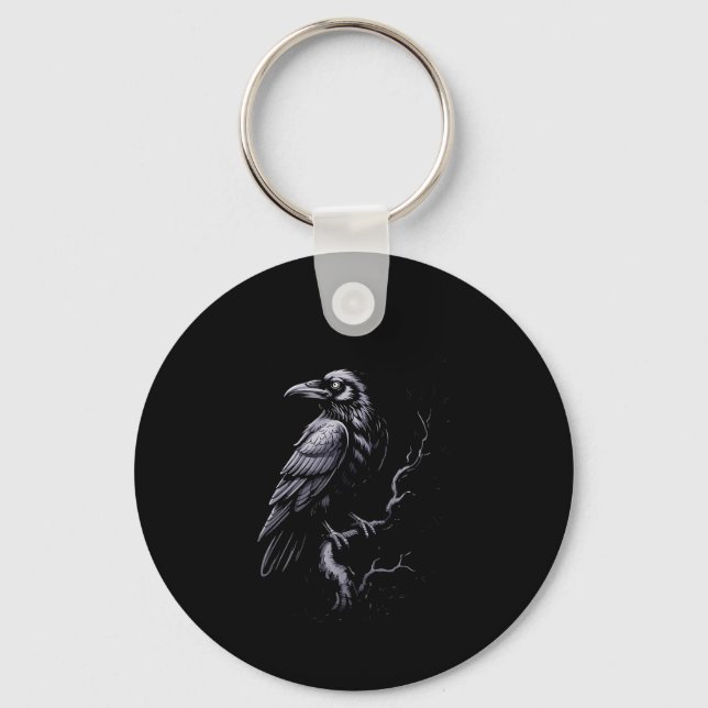 Chaveiro Black Crow, F-caw-f Funny Black Bird  (Frente)