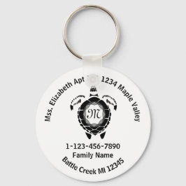 Chaveiro Black Diamond Sea Turtle Endereço Doméstico da Fam