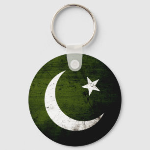 Chaveiro Black Grunge Pakistan Flag