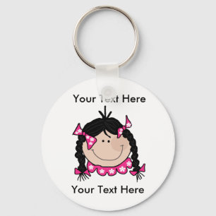 Chaveiro Black Hair Girl Personalizada