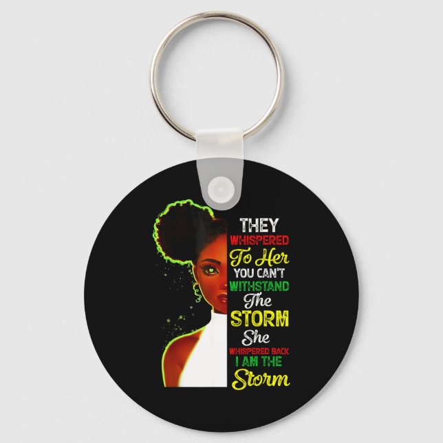 Chaveiro Black History Month African Girl Woman Afro I Am T (Frente)