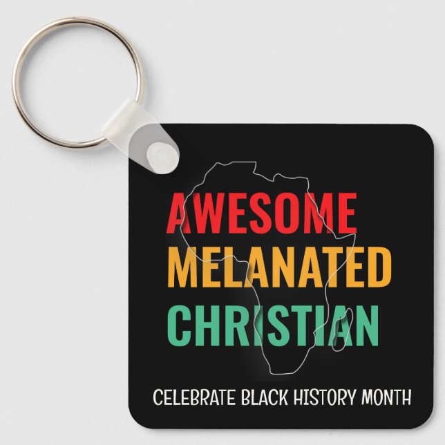 Chaveiro Black History Month incrível cristão melanizado (Frente)