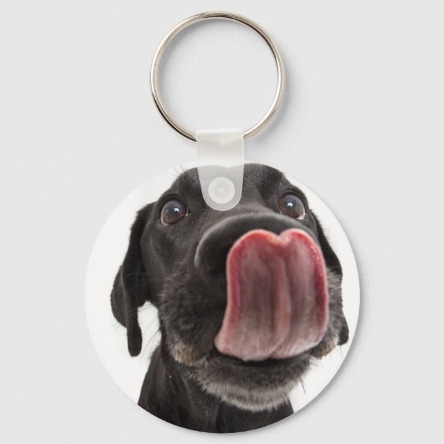 Chaveiro Black Labrador A Banhar O Nariz (Frente)