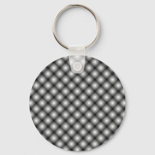 Chaveiro Black Mesh White Balls Moire por Kenneth Yoncich