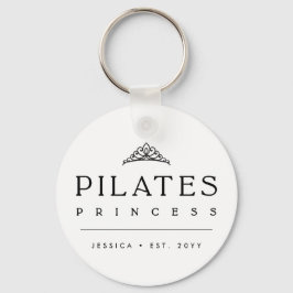 Chaveiro Black Minimalist Personalized Pilates Princess
