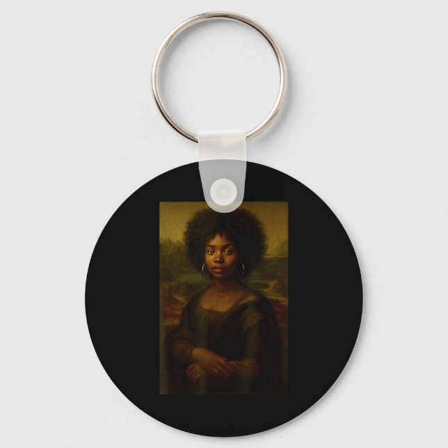 Chaveiro Black Mona Lisa Afro African American Melanin Blac (Frente)