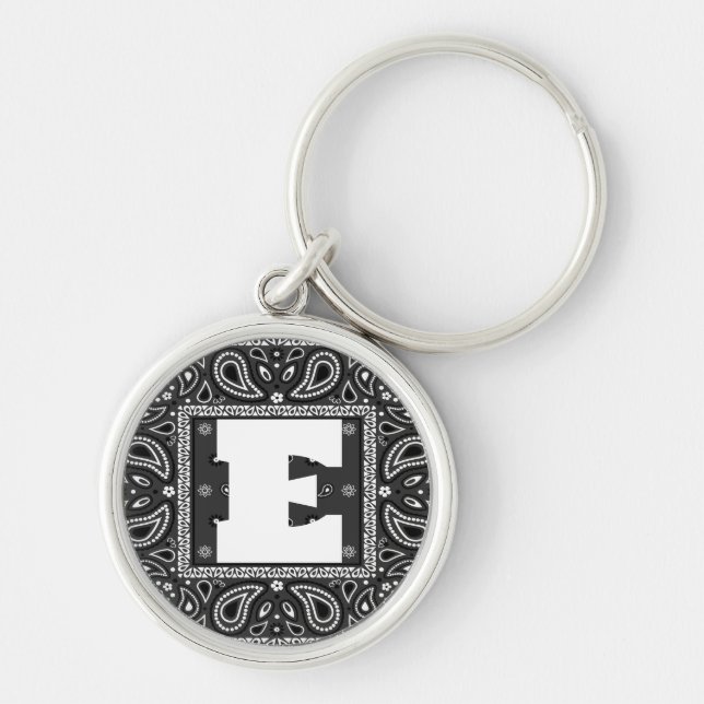 Chaveiro Black Paisley Bandana Birthday Hip Hop Rap Scarf (Frente)