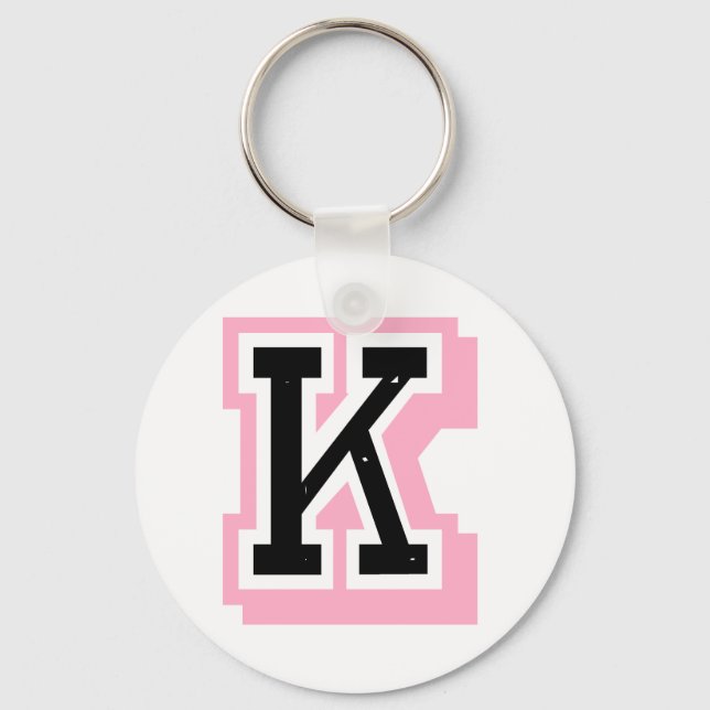 Chaveiro black pink letter K (Frente)