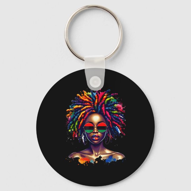 Chaveiro Black Queen Dripng Afro Melanin Black History Mont (Frente)