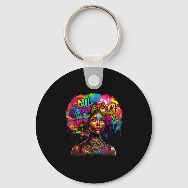 Chaveiro Black Queen Dripng Afro Melanin Black History Mont (Frente)