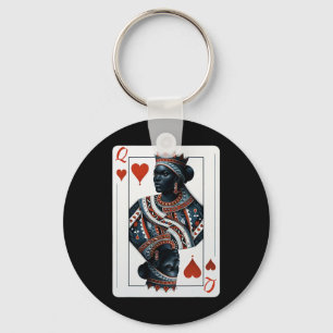 Chaveiro Black Queen Of Hearts Card Deck Game - Ortod Black
