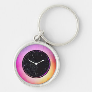 Chaveiro Black Retro Clock Face