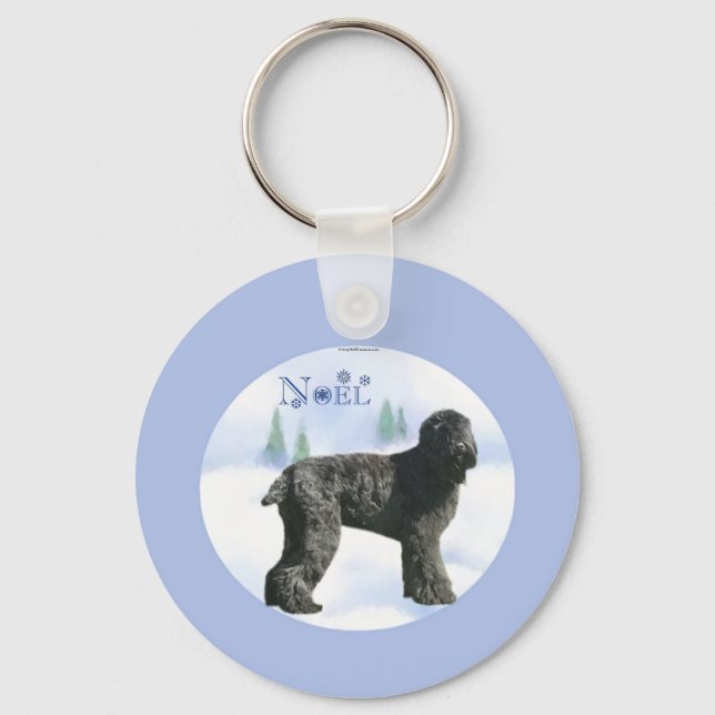 Chaveiro Black Russo Terrier Noel (Frente)