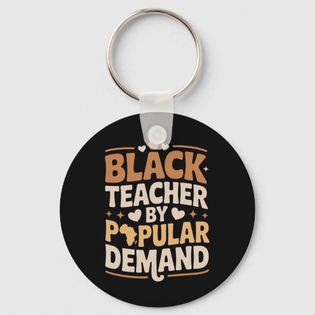 Chaveiro Black Teacher By Popular Demand, Afro African Teac (Frente)