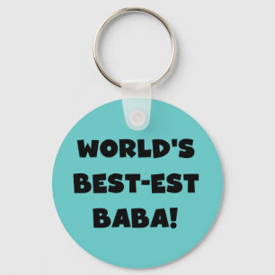 Chaveiro Black Text Best Baba T-shirts e presentes