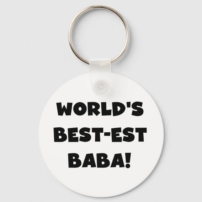 Chaveiro Black Text Best Baba T-shirts e presentes (Frente)