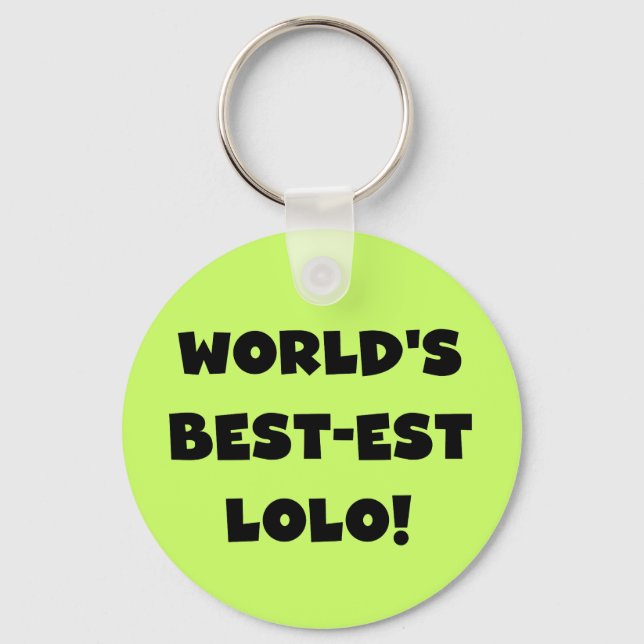 Chaveiro Black Text Best Lolo T-shirts e presentes (Frente)