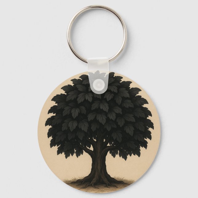 Chaveiro Black Tree Necklace – Minimal Nature Pendant (Frente)