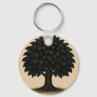 Chaveiro Black Tree Necklace – Minimal Nature Pendant
