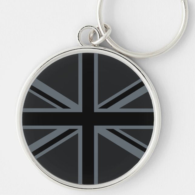 Chaveiro Black Union Jack British Flag Decor (Frente)