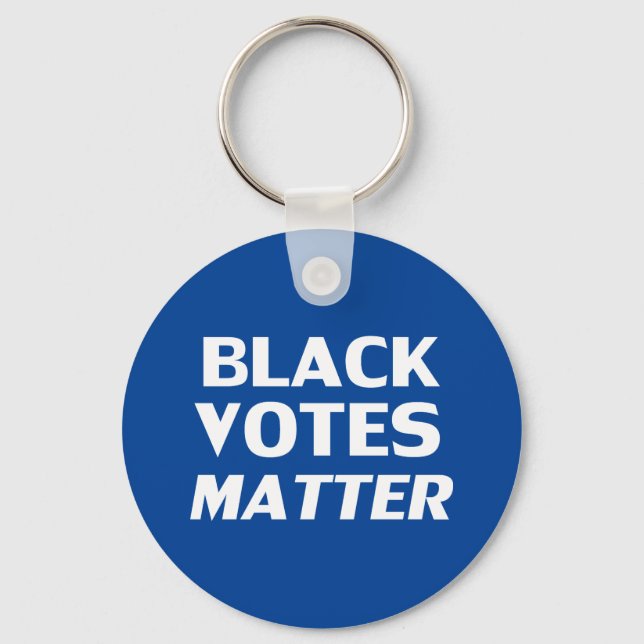 Chaveiro "Black Votes Matam" azul branco (Frente)
