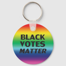 Chaveiro "Black Votes Matter" orgulho lgbtq lgbt arco-íris