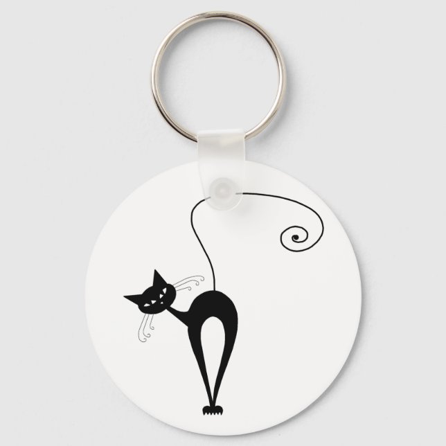 Chaveiro Black Whimsy Kitty 3 (Frente)